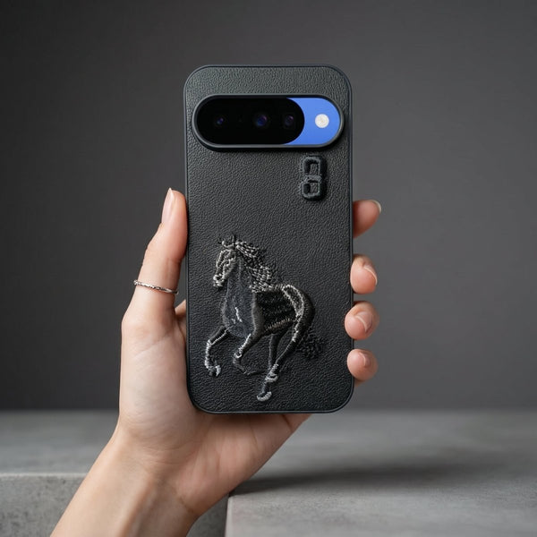 Black Leather Horse No. 3 OC Ornamented for Google Pixel 10 - The Hatke