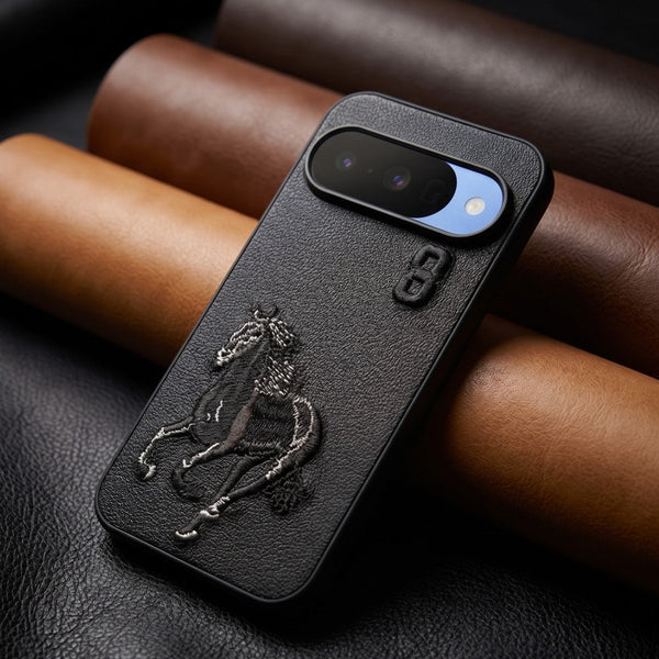 Black Leather Horse No. 3 OC Ornamented for Google Pixel 10 - The Hatke