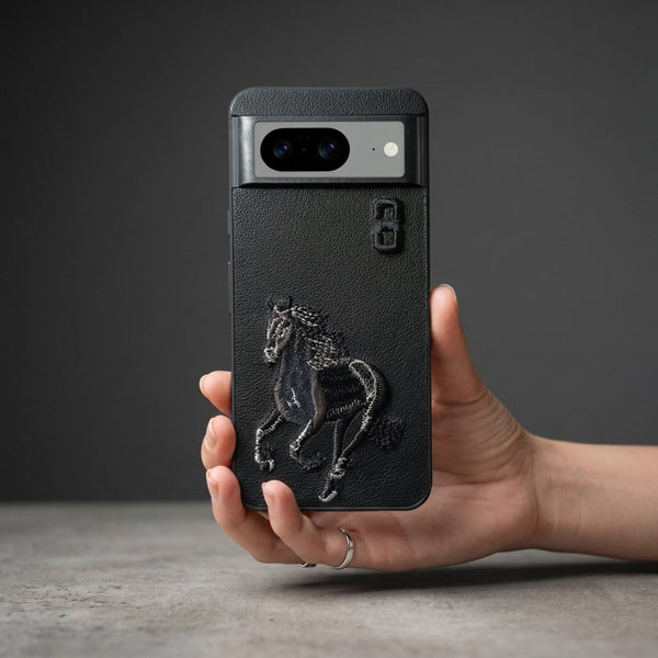 Black Leather Horse No. 3 OC Ornamented for Google Pixel 8 - The Hatke