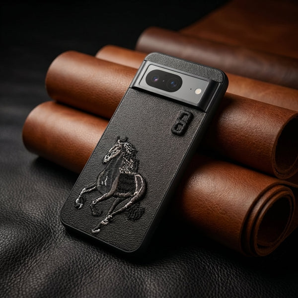 Black Leather Horse No. 3 OC Ornamented for Google Pixel 8 - The Hatke