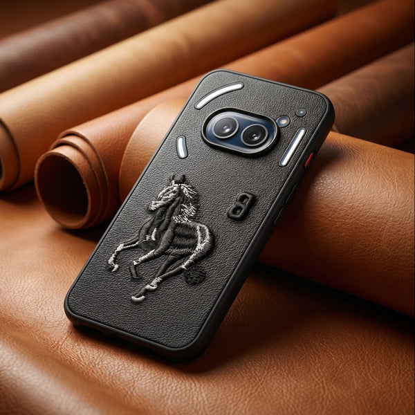 Black Leather Horse No. 3 OC Ornamented for Nothing Phone 2a - The Hatke