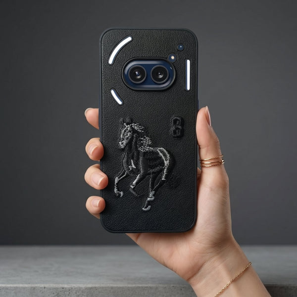 Black Leather Horse No. 3 OC Ornamented for Nothing Phone 2a - The Hatke