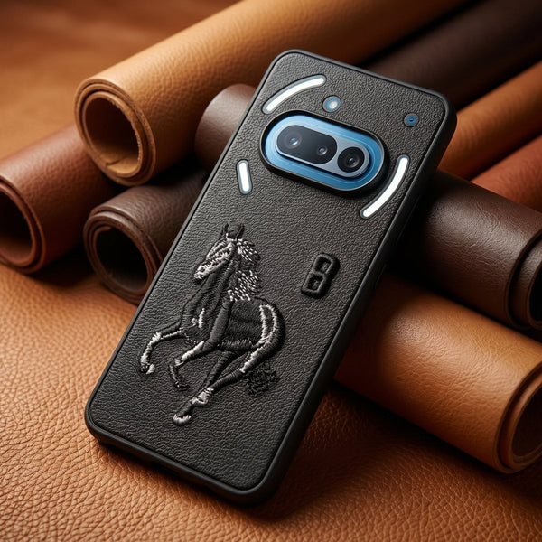 Black Leather Horse No. 3 OC Ornamented for Nothing Phone 3a - The Hatke