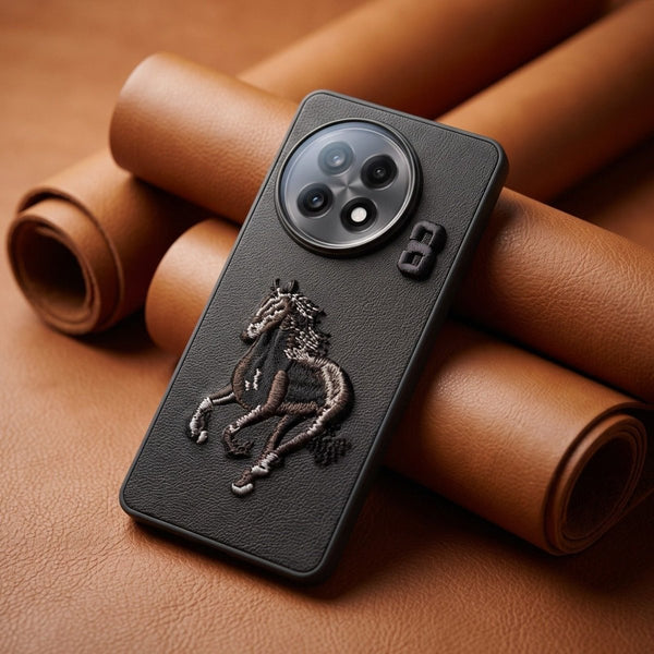 Black Leather Horse No. 3 OC Ornamented for Oneplus 13r - The Hatke