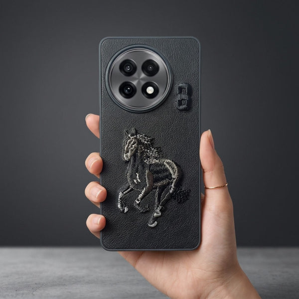 Black Leather Horse No. 3 OC Ornamented for Oneplus 13r - The Hatke