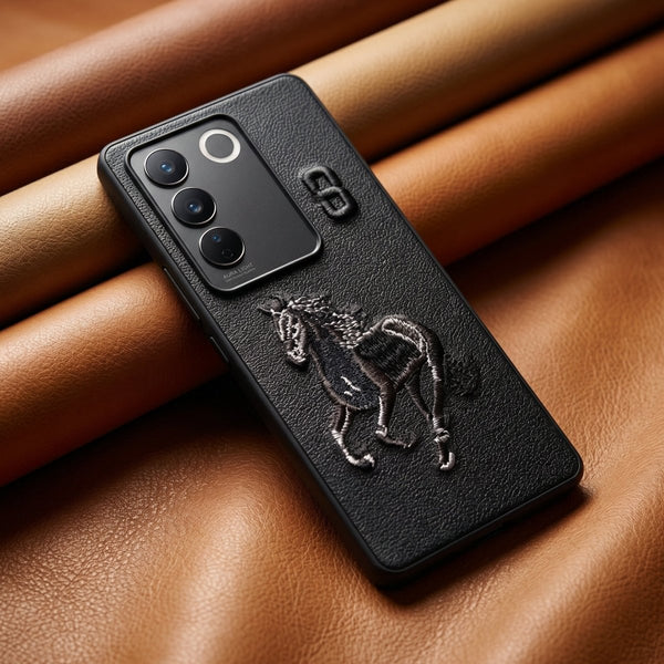 Black Leather Horse No. 3 OC Ornamented for Vivo V27 - The Hatke