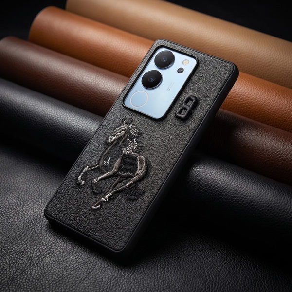 Black Leather Horse No. 3 OC Ornamented for Vivo V29 - The Hatke
