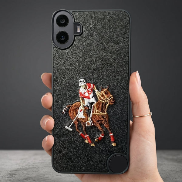 Black Leather Horse Rider OC Ornamented for CMF PHONE 1 - The Hatke