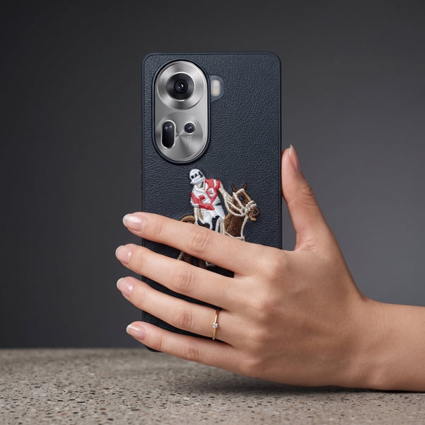 Black Leather Horse Rider OC Ornamented for Oppo Reno 11 - The Hatke