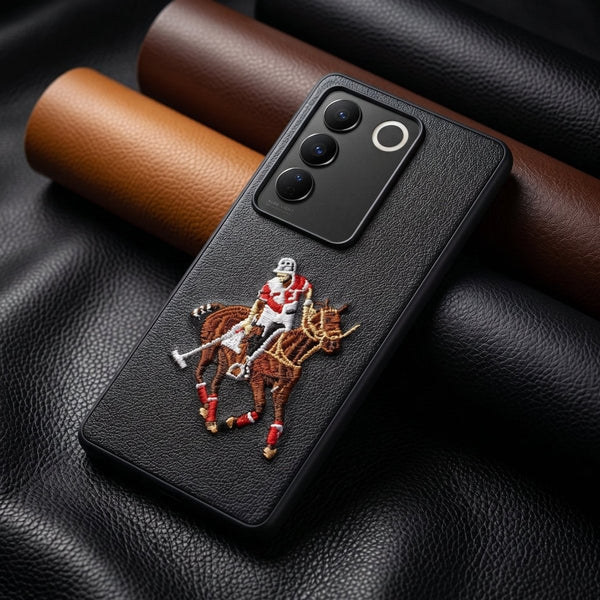 Black Leather Horse Rider OC Ornamented for Vivo V27 - The Hatke