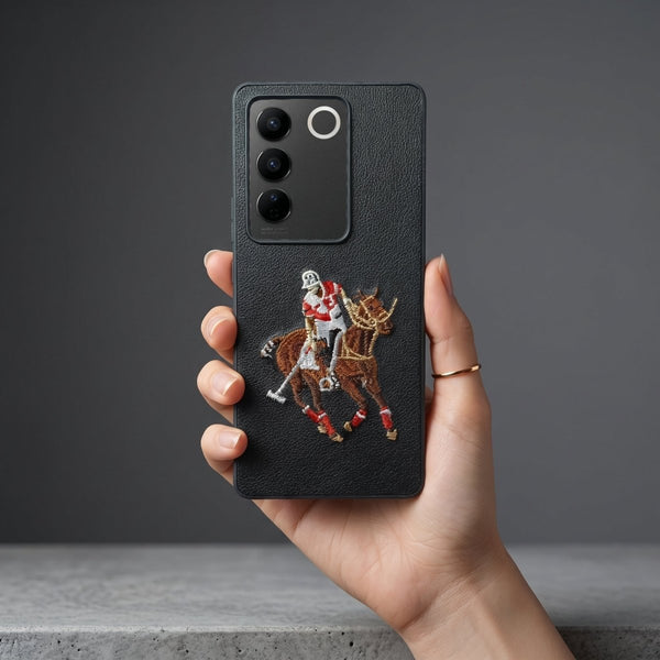Black Leather Horse Rider OC Ornamented for Vivo V27 - The Hatke