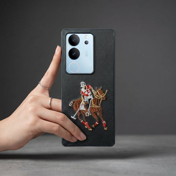 Black Leather Horse Rider OC Ornamented for Vivo V29 - The Hatke