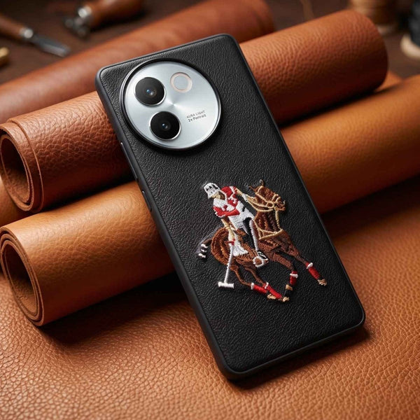 Black Leather Horse Rider OC Ornamented for Vivo V30E - The Hatke