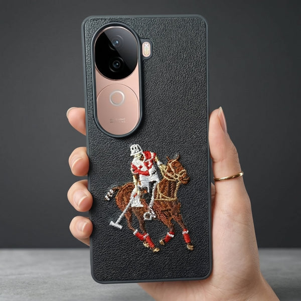 Black Leather Horse Rider OC Ornamented for Vivo V40e - The Hatke