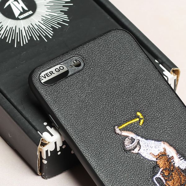 Black Leather Horse rider Ornamented for Apple iPhone 7 Plus - The Hatke