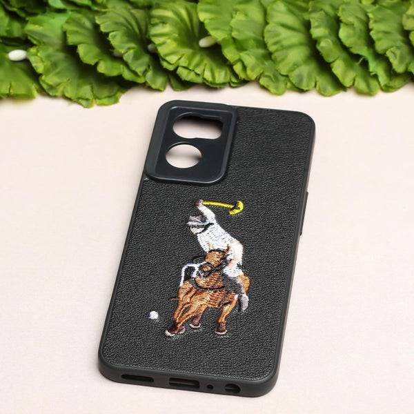 Black Leather Horse Rider Ornamented for Oneplus Nord CE 2 - The Hatke