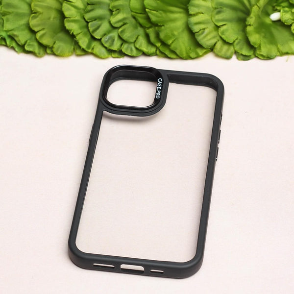 Black Lifted Transperant Case for Apple Iphone 13 - The Hatke