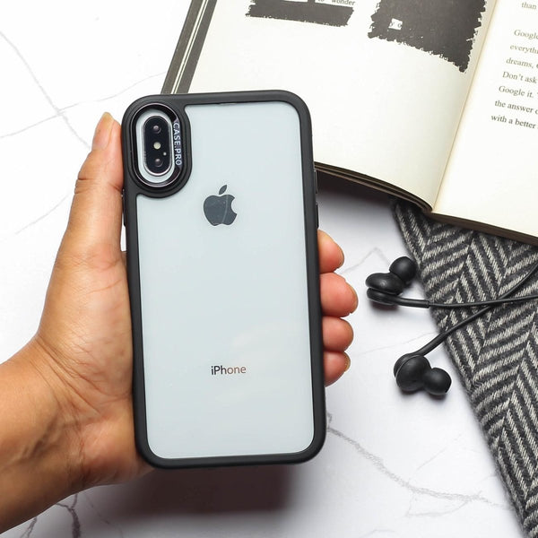 Black Lifted Transperant Case for Apple Iphone X/Xs - The Hatke