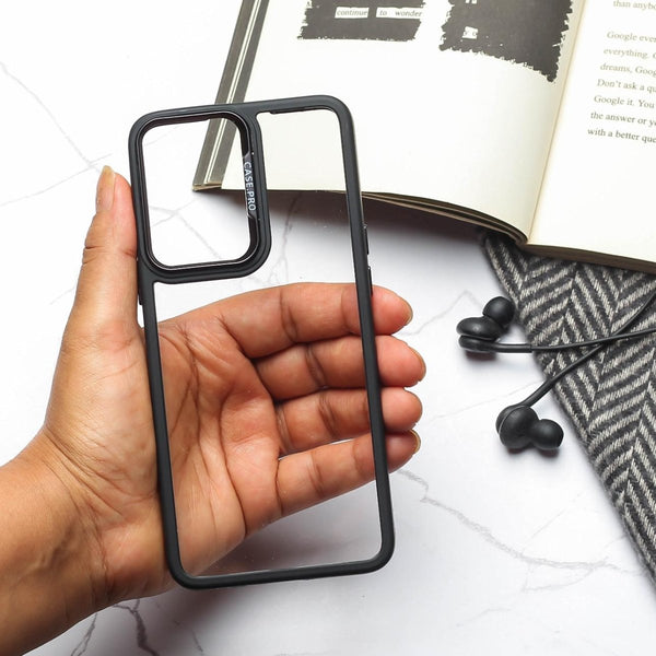 Black Lifted Transperant Case for Nothing Phone 1 - The Hatke