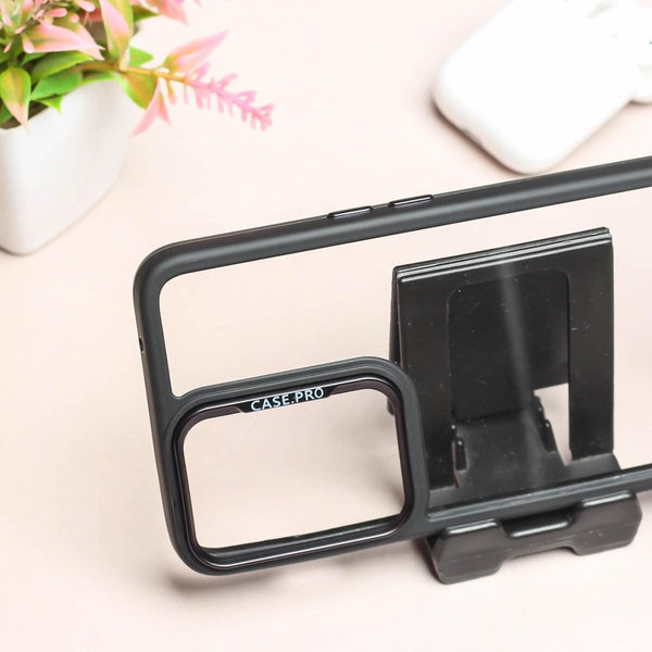 Black Lifted Transperant Case for Nothing Phone 1 - The Hatke