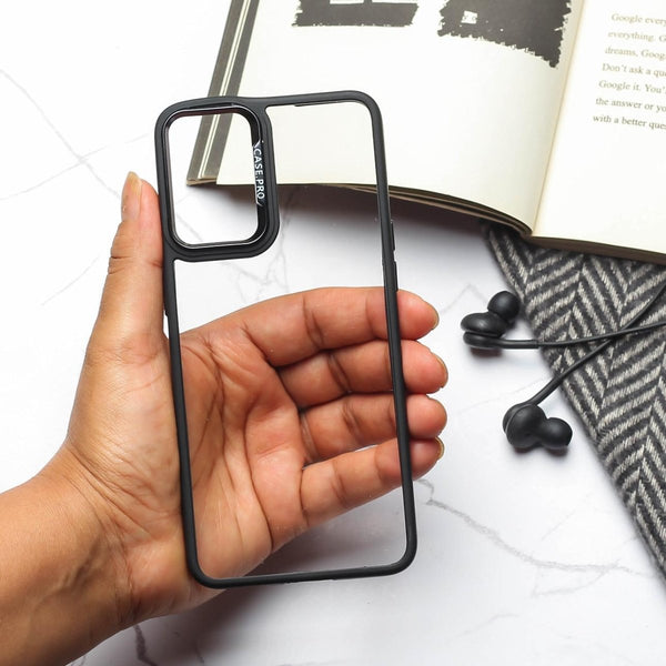 Black Lifted Transperant Case for Oneplus Nord 2 - The Hatke