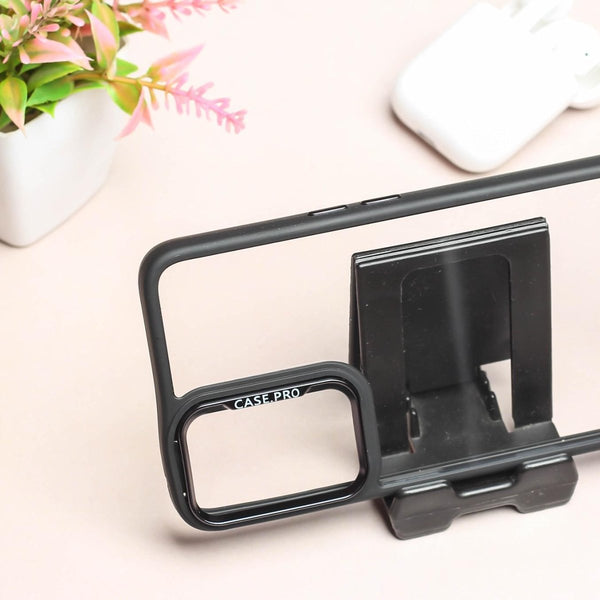 Black Lifted Transperant Case for Oneplus Nord 2 - The Hatke