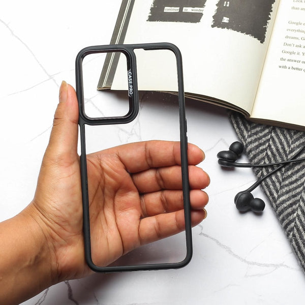 Black Lifted Transperant Case for Oneplus Nord Ce 2 Lite - The Hatke