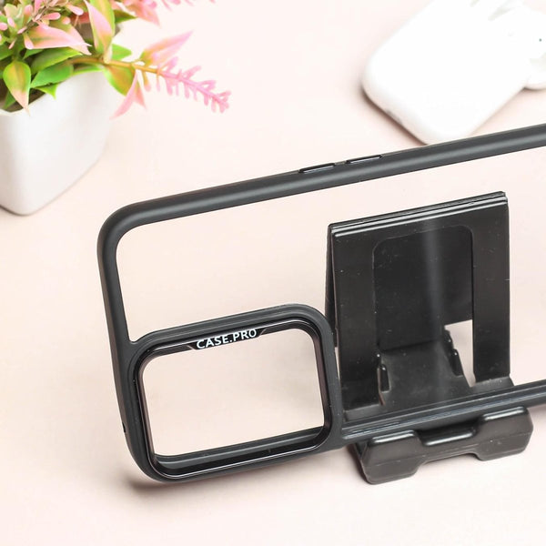 Black Lifted Transperant Case for Oneplus Nord Ce 2 Lite - The Hatke