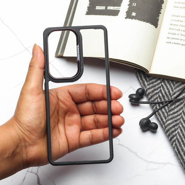 Black Lifted Transperant Case for Oppo Reno 10 5g - The Hatke