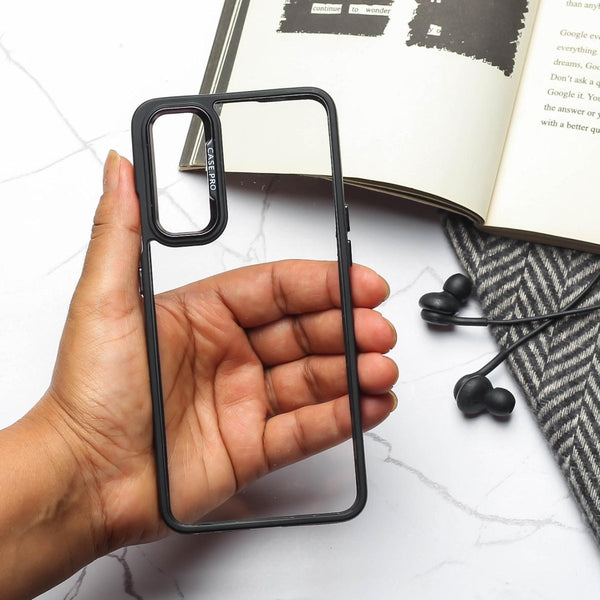 Black Lifted Transperant Case for Samsung S20 fe - The Hatke