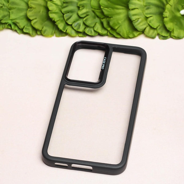 Black Lifted Transperant Case for Samsung S21 Fe - The Hatke