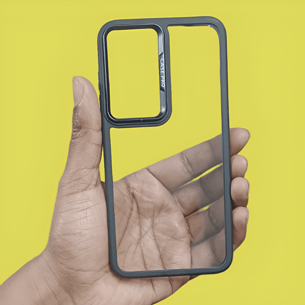 Black Lifted Transperant Case for Samsung S23 - The Hatke