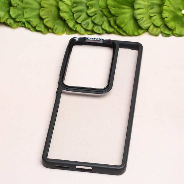 Black Lifted Transperant Case for Vivo V29 5g - The Hatke