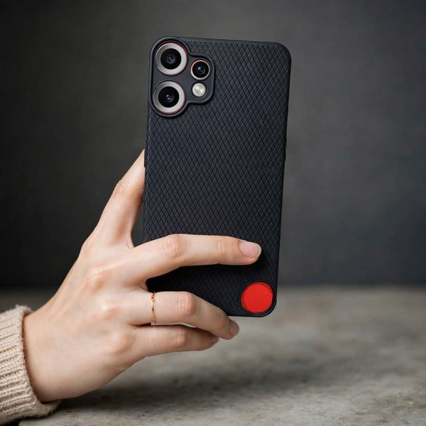 Black Line Wave Silicone Case for CMF PHONE 2 Pro - The Hatke