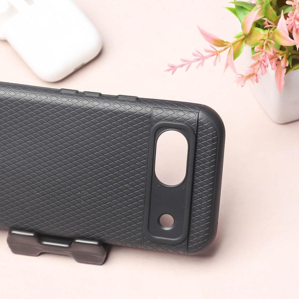 Black Line Wave Silicone Case for Google Pixel 8 - The Hatke