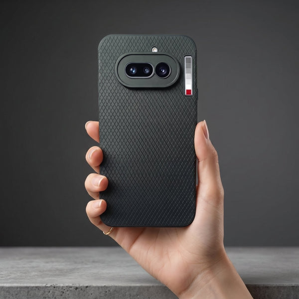 Black Line Wave Silicone Case for Nothing Phone 4A - The Hatke