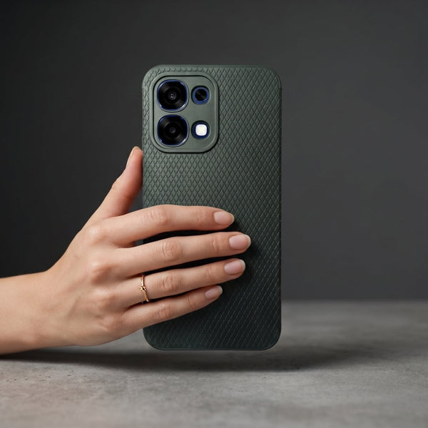 Black Line Wave Silicone Case for Oppo F31 - The Hatke