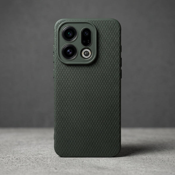 Black Line Wave Silicone Case for Oppo Find X9 - The Hatke