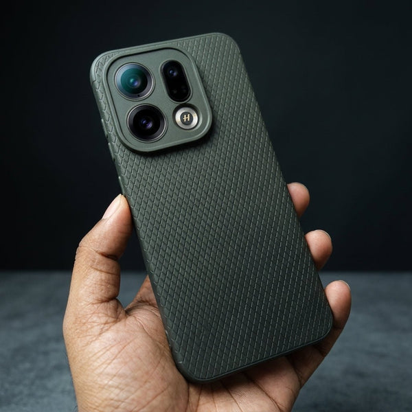 Black Line Wave Silicone Case for Oppo Find X9 - The Hatke
