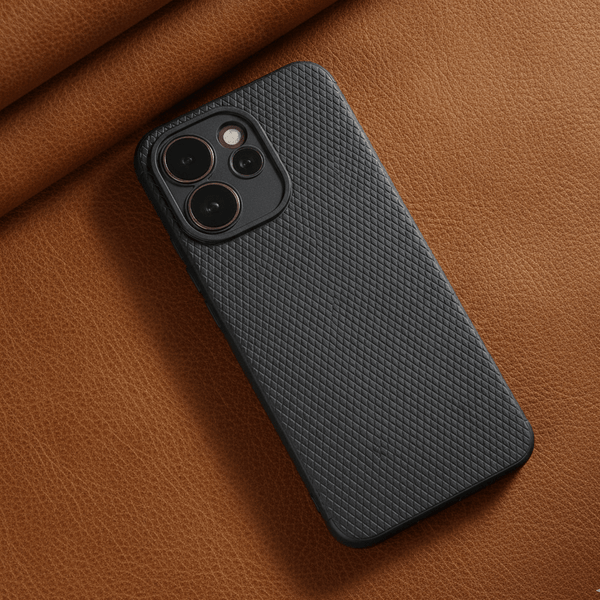 Black Line Wave Silicone Case for Oppo Reno 15 Pro Mini - The Hatke
