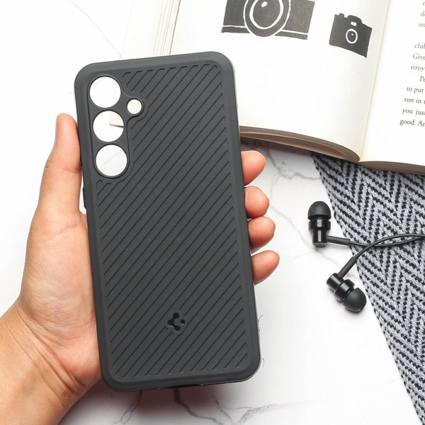 Black Line Wave Silicone Case for Samsung S23 fe - The Hatke