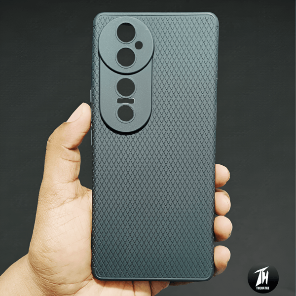 Black Line Wave Silicone Case for Vivo V40 Pro - The Hatke