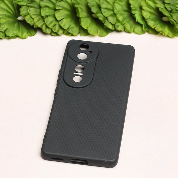 Black Line Wave Silicone Case for Vivo V40 Pro - The Hatke
