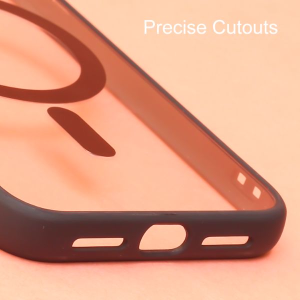 Black MagSafe Clear Transparent Silicone case for Apple iphone Xr - The Hatke