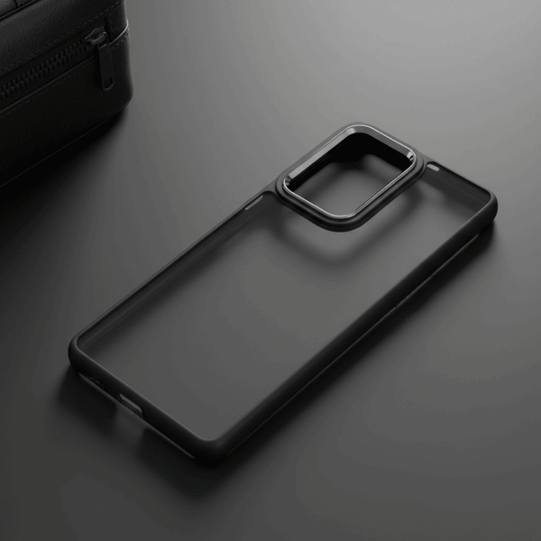Black Metal Protection Transparent Case for Motorola Edge 50 Fusion - The Hatke