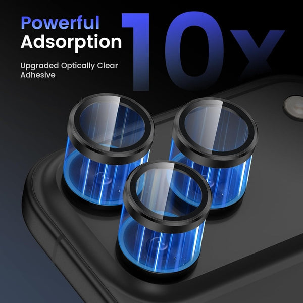 Black Metallic camera ring lens guard for Apple iphone 18 Pro Max - The Hatke