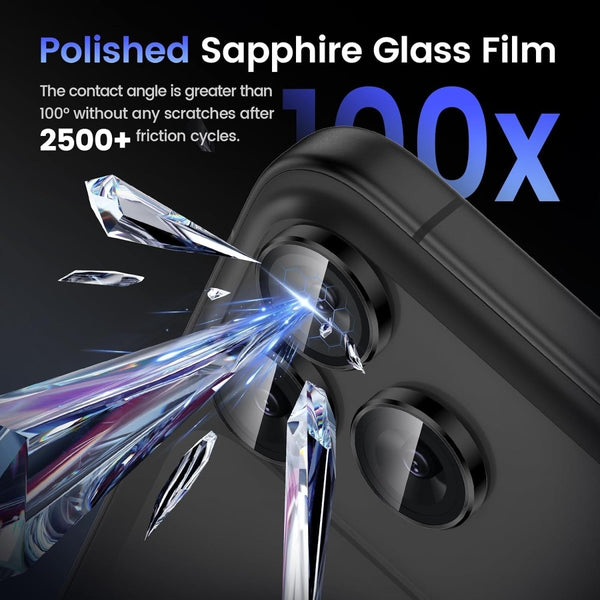 Black Metallic camera ring lens guard for Apple iphone 18 Pro Max - The Hatke