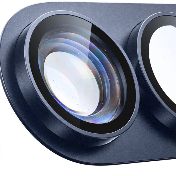 Black Metallic camera ring lens guard for Apple iphone Duo - The Hatke