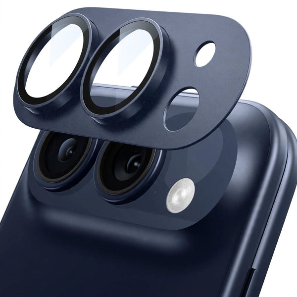 Black Metallic camera ring lens guard for Apple iphone Duo - The Hatke