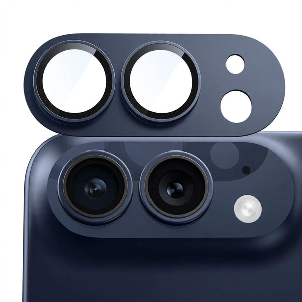 Black Metallic camera ring lens guard for Apple iphone Duo - The Hatke